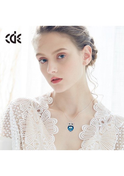 Romantik Sevgililer Yeni Yıl Hediyesi Mücevher Kolye, Kristal Kolye Kolye Takı Kadınlar Için Birthstone Kolye Kadınlar Için, Baykuş (Yurt Dışından) modelleri