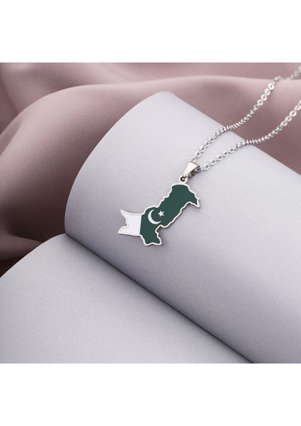 Paslanmaz Çelik Kolye Takı, Pakistan Harita Kolye, Erkekler ve Kadınlar Için Moda Aksesuarları, Aile Veya Arkadaşlar Için En Iyi Hediye (Çelik Rengi) (Yurt Dışından) fiyatları