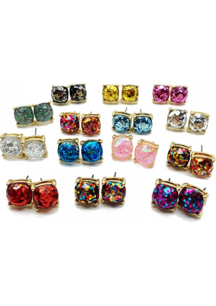 Senfoni Yıldız Efektli Saplama Küpeler Çok Renkli Basit Moda Saplama Küpeler(Fantasy Dreamland) (Yurt Dışından) fiyatları