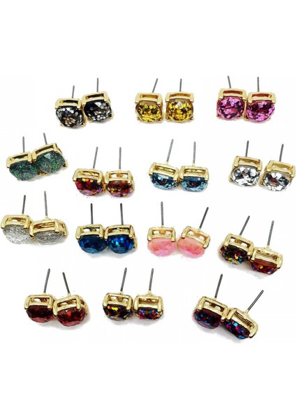 Senfoni Yıldız Efektli Saplama Küpeler Çok Renkli Basit Moda Saplama Küpeler(Fantasy Dreamland) (Yurt Dışından) modelleri