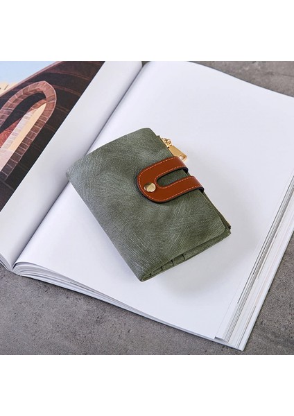 Kadın Rfid Küçük Bifold Deri Cüzdan Bayan Mini Fermuarlı Bozuk Para Cüzdanı Kimlik Kartı Cebi, Ince Kompakt Ince ----- Yeşil (Yurt Dışından) fırsatları