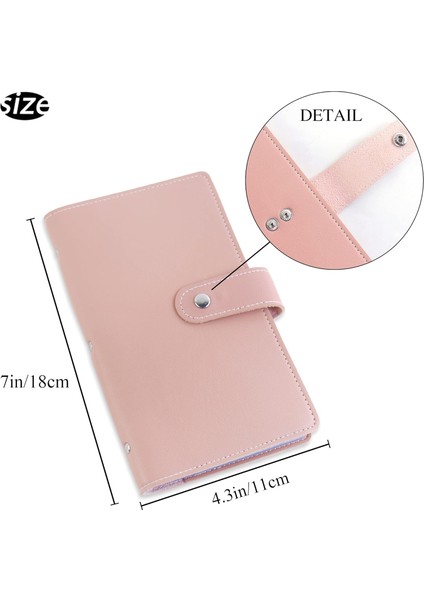 Kartvizitlik Kitap, Kartvizit Kitaplık Pu Deri Organizasyon Bağlayıcı Adı Kimlik Kartı Tutucu, Erkekler ve Kadınlar Için, 192'YE Kadar Kart Kapasitesi (1 Paket, 1-Pembe) (Yurt Dışından)