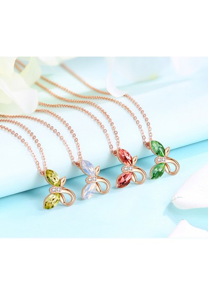 Romantik Sevgililer Yeni Yıl Hediyesi Mücevher Kolye, Kadınlar Için Kristal Kolye Kolye Takı Kadınlar Için Birthstone Kolye, Kelebek (Yurt Dışından) fiyatları