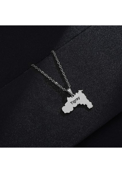 Paslanmaz Çelik Kolye Takı, Etiyopya Tigray Bölgesi Harita Kolye, Erkekler ve Kadınlar Için Moda Aksesuarları, Aile Veya Arkadaşlar Için En Iyi Hediyeler (Çelik Rengi) (Yurt Dışından) modelleri