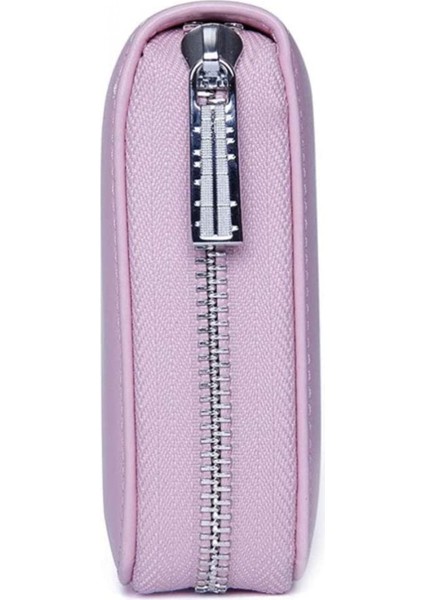 Huge Storage Capacity Wallet For Women,leather Rfıd Credit Card Wallet,wristlet Zipper Wallet (Pink) (Yurt Dışından) fiyatları
