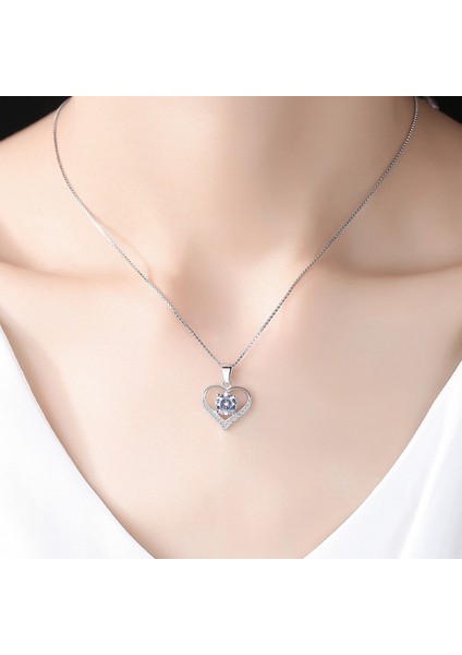 S925 Gümüş Şanslı Aşk Kalp Kolye Kadın Kızı Kız Arkadaşı Için (Yurt Dışından) fırsatları