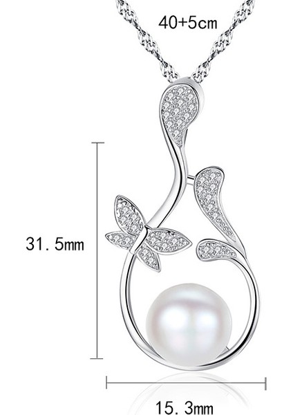 925 Ayar Gümüş Inci/aytaşı Kolye Birthstone Kolye Kadınlar Için Doğum Günü Anneler Günü Takı Hediyeler Anne Onun Kadın Kızlar Için (Yurt Dışından) fırsatları