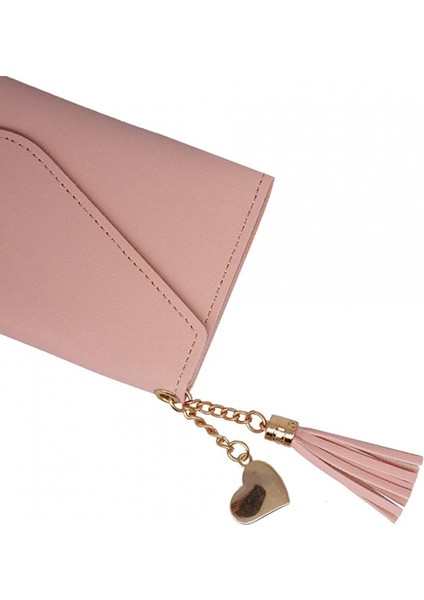 Leather Credit Card Holder Clutch Wallets For Women---Pink (Yurt Dışından) fırsatları