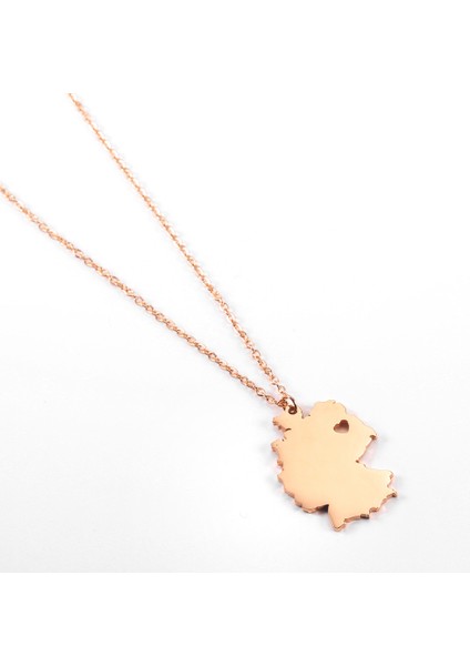 1 Adet Harita Kolye, Almanya Harita Kolye, Titanyum Çelik Bayanlar Klavikula Zinciri Giyim Aksesuarları (Gül Altın) (Yurt Dışından) fiyatları