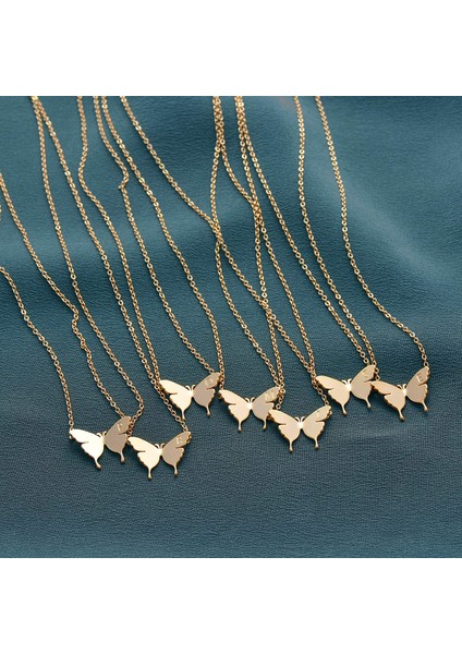 Avekı Altın Zarif Ilk Kolye 18K Altın Kaplama Kelebek Kolye Isim Kolyeler Narin Günlük Kolye Kadınlar Için Minimalist Kişiselleştirilmiş Takı (Yurt Dışından) indirimleri