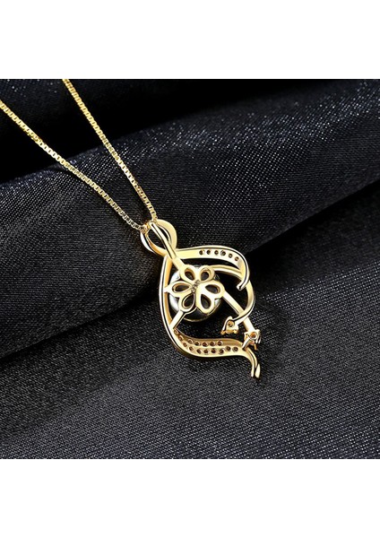 925 Ayar Gümüş Inci/aytaşı Kolye Birthstone Kolye Kadınlar Için Doğum Günü Anneler Günü Takı Hediyeler Anne Onun Kadın Kızlar Için (Yurt Dışından)
