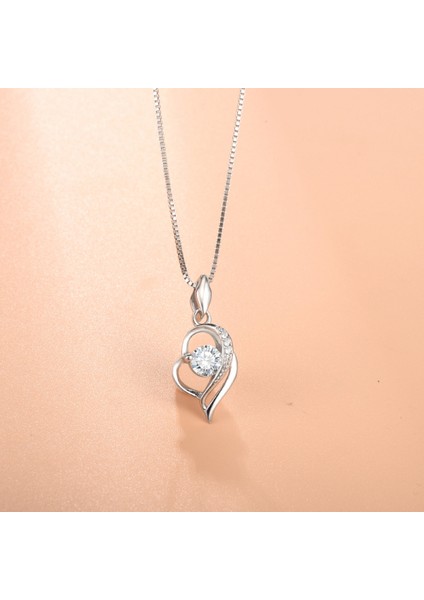 S925 Gümüş Pırlanta Kolye Kadın Mikro Set Deniz Mavisi Zirkon Kolye (Yurt Dışından) fiyatları