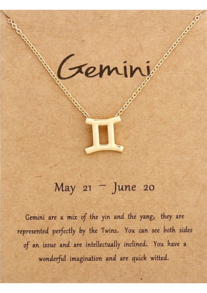 18K Altın Kaplama Burç Kolye, Kadın Kızlar Için Paslanmaz Çelik Astroloji Takı, 12 Takımyıldızı Kolye (Yurt Dışından)