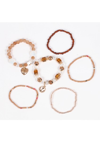 Kadınlar Için 6 Bohemian Istiflenebilir Bilezik Seti Çok Katmanlı Streç Boncuk Bilezik Seti Boho Bilezik Çok Renkli Moda Takı (Yurt Dışından) fiyatları