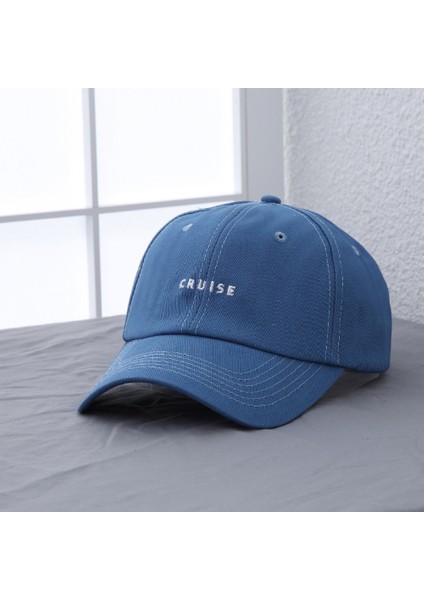 Harf Işlemeli Şapka Ayarlanabilir Beyzbol Şapkası(Mavi) (Yurt Dışından)