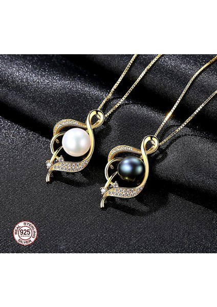 925 Ayar Gümüş Inci/aytaşı Kolye Birthstone Kolye Kadınlar Için Doğum Günü Anneler Günü Takı Hediyeler Anne Onun Kadın Kızlar Için (Yurt Dışından)