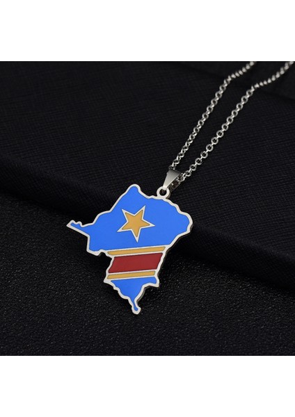 Paslanmaz Çelik Kolye Takı, Afrika Demokratik Kongo Cumhuriyeti Harita Kolye, Erkekler ve Kadınlar Için Moda Aksesuarları, Aile Veya Arkadaşlar Için En Iyi Hediye (Çelik Rengi) (Yurt Dışından) fiyatları