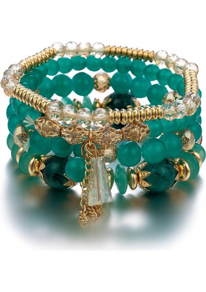 1 Adet Bohemian Istiflenebilir Boncuk Bilezik, Çok Katmanlı Streç Püskül Bilezik Çok Renkli Takı Kolye Çekicilik Bilezikler Kadınlar Kızlar Için (Yurt Dışından)