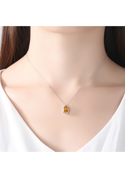 925 Ayar Gümüş Gözyaşı Takı Zirkon Kolye Kolye 18", Kadınlar Için Hediyeler, Anneler Günü Hediyeleri, Kadınlar Için Doğum Günü Hediyeleri, Kadınlar Için Kolyeler (Yurt Dışından) fiyatları
