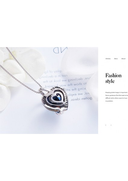 Romantik Sevgililer Yeni Yıl Hediyesi Mücevher Kolye, Kadınlar Için Kristal Kolye Kolye Takı Kadınlar Için Birthstone Kolye, Okyanusun Kalbi (Yurt Dışından)