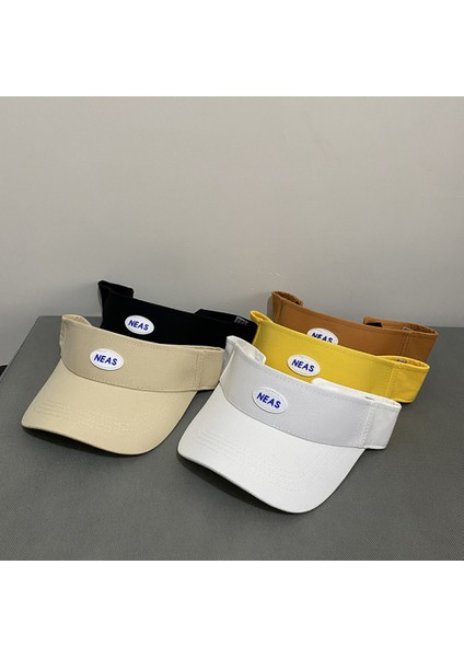 Boş Silindir Şapka Kadın Yaz Mektup Nakış Güneş Koruyucu Güneşlik Açık Doruğa Kap Erkekler (Karamel) (Yurt Dışından) fiyatları