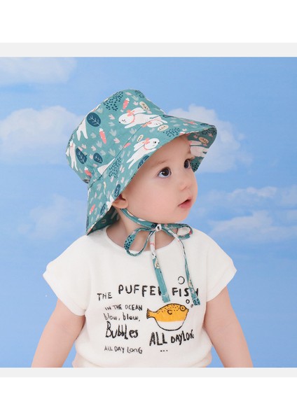 Çocuk Şapkaları Bebek Güneş Şapkası Erkek ve Kız Bebek Güneş Balıkçı Şapkası Büyük Kenarlı, Tavşan, S, 46-50CM (Yurt Dışından) fiyatları