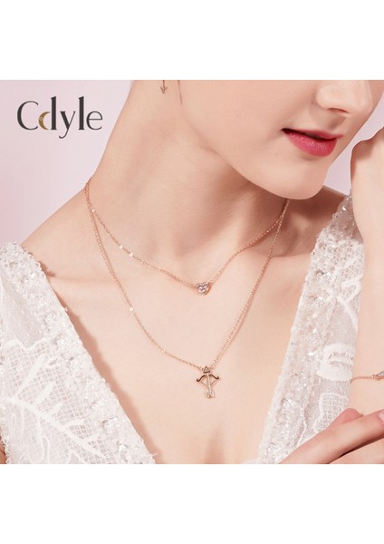 Romantik Sevgililer Yeni Yıl Hediyesi Mücevher Kolye, Kadınlar Için Kristal Kolye Kolye Takı Kadınlar Için Birthstone Kolye, Aşk Tanrısının Ok (Yurt Dışından) modelleri