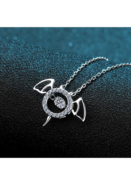 Zirkon Şeytan Kolye Kolye S925 Gümüş D Renk Kadınlar Için Ideal Kesim Pırlanta Kolye (Yurt Dışından) modelleri