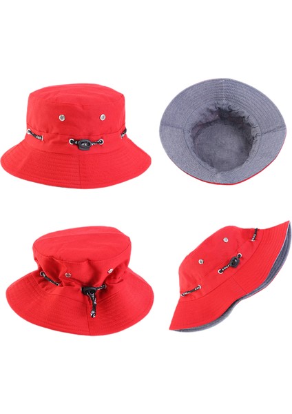 Balıkçı Şapkası Işık Tahtası Açık Katlanabilir Güneşlik Şapka Turist Şapkası, Kırmızı (Yurt Dışından) modelleri
