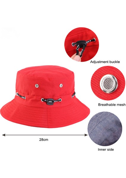 Balıkçı Şapkası Işık Tahtası Açık Katlanabilir Güneşlik Şapka Turist Şapkası, Kırmızı (Yurt Dışından) fırsatları
