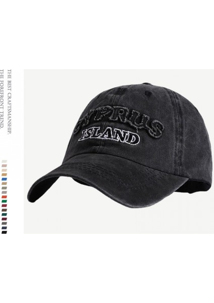 Harf Nakış Harf Ayarlanabilir Beyzbol Şapkası (Siyah) (Yurt Dışından)