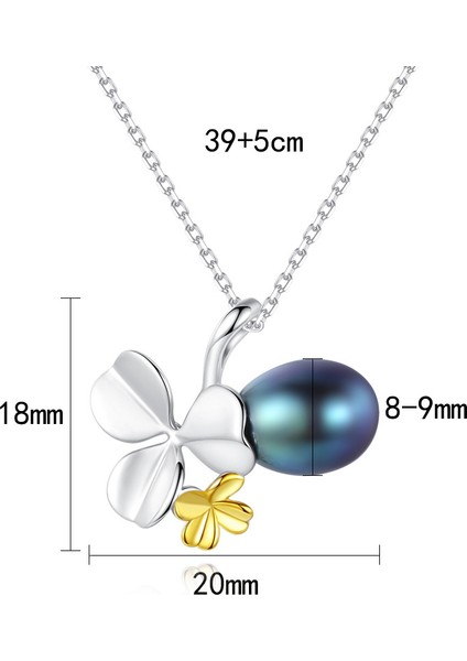 925 Ayar Gümüş Dört Yapraklı Yonca Inci / Aytaşı Kolye Birthstone Kolyeler Kadınlar Için Doğum Günü Anneler Günü Takı Hediyeler Anne Onun Kadın Kızlar Için (Yurt Dışından) indirimleri