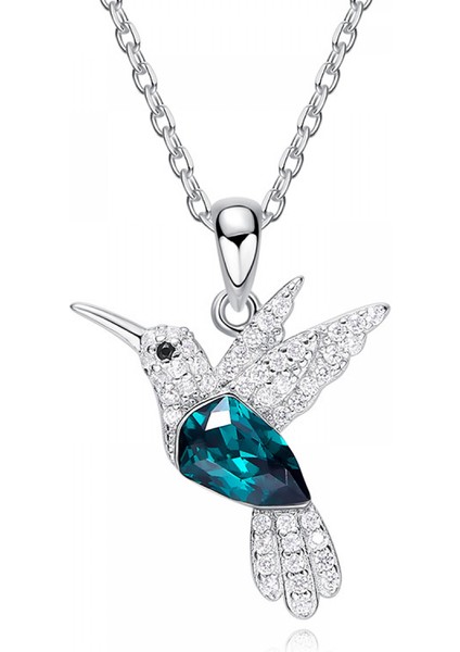 Romantik Sevgililer Yeni Yıl Hediyesi Mücevher Kolye, Kristal Kolye Kolye Takı Kadınlar Için Birthstone Kolye Kadınlar Için, Kuş (Yurt Dışından)