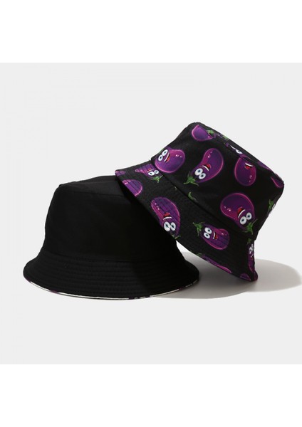Sevimli Balıkçı Şapkası Kadın Plaj Balıkçısı Şapkası, Çift Taraflı Giyilebilir Unisex (Patlıcan-Beyaz) (Yurt Dışından) fiyatları