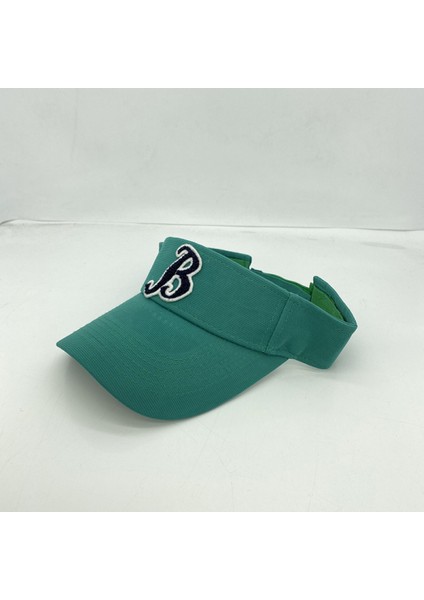 Boş Silindir Şapka Kadın Yaz B Harf Nakış Güneş Koruyucu Güneşlik Açık Doruğa Kap Erkekler (Yeşil) (Yurt Dışından)
