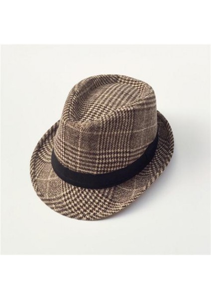 Erkekler ve Kadınlar Için Vintage Manhattan Caz Şapkaları Caz Şapkası Moda Erkek Ingiliz Retro Erkek Kısa Kenarlı Silindir Şapka Sahne Güneşlik Tüm Maç Gündelik Beyefendi Şapkası Kadın (Yurt Dışından)