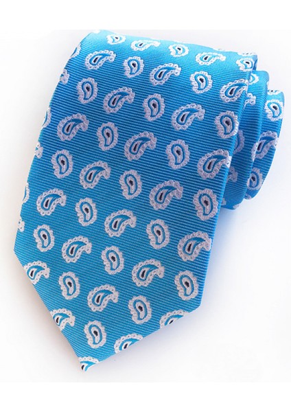 Yeni Klasik Erkek Paisley Ipek Kravat Kravat ，mavi (Yurt Dışından)