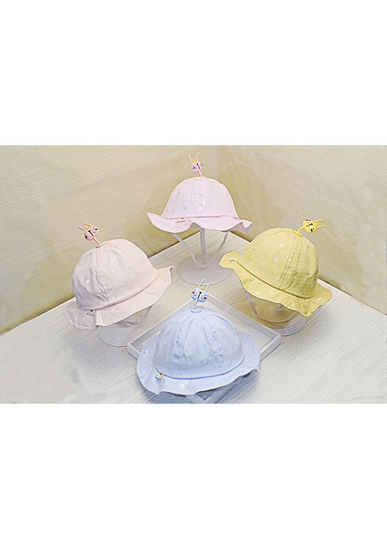 Çocuk Güneş Şapkaları Erkek ve Kız Güneş Koruyucu Balıkçı Şapkaları Bebek Şapkaları Yeni Doğan Bebek Güneş Şapkaları, Pembe (Yurt Dışından) modelleri