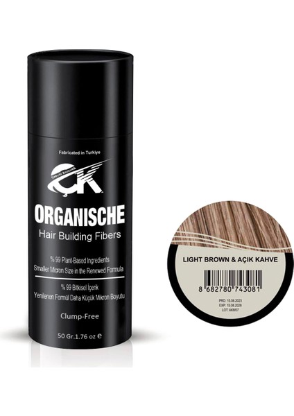 Hair Building Fibers 50 gr Açık Kahve Saç Tozu