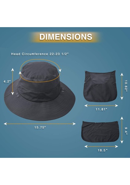 Balıkçı Şapkası Güneş Koruma Şapkası - Erkekler ve Kadınlar Için Premium Upf 50+ Katlanabilir Kapaklı Boonie Şapkası (Haki) (Yurt Dışından) modelleri