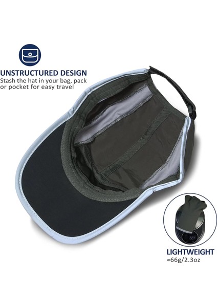Yansıtıcı Katlanır Açık Hava Şapkası Yapılandırılmamış Tasarım Upf 50+ Kadın ve Erkek Için Güneş Korumalı Spor Şapkaları (Yurt Dışından) fırsatları