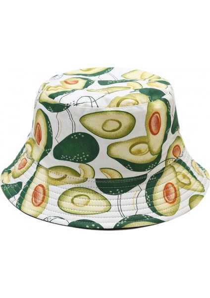 Kadınlar Için Sevimli Kova Şapka Plaj Balıkçı Şapkaları, Çift Taraflı Aşınabilen Unisex (HATD033) (Yurt Dışından)