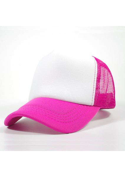 Iki Renkli Kamyon Şoförü Şapkası Ayarlanabilir Snapback Askılı Yazlık Örgü Şapka (Yurt Dışından)