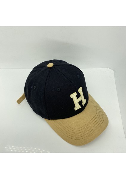 Şapka Kadın Yaz ve Bahar Mektup Nakış Doruğa Kap Rahat Vahşi Beyzbol Şapkası Erkekler (Siyah) (Yurt Dışından)