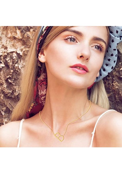 Kadınlar Için Yan Blok Ilk Harf Kolye Kolye --- O (Yurt Dışından) fiyatları