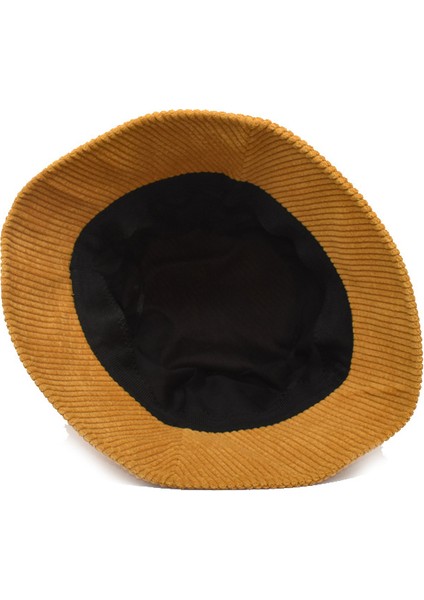 Unisex Kış Sıcak Kadife Kadife Kova Şapka Nervürlü Düz Renk Balıkçı CAP-MZ6601 (Yurt Dışından)
