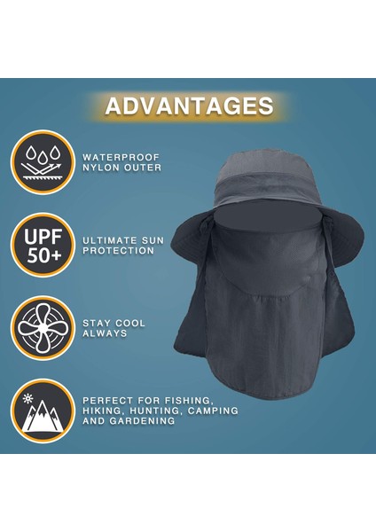 Balıkçı Şapkası Güneş Koruma Şapkası - Erkekler ve Kadınlar Için Premium Upf 50+ Katlanabilir Kapaklı Boonie Şapkası (Mavi) (Yurt Dışından) fiyatları