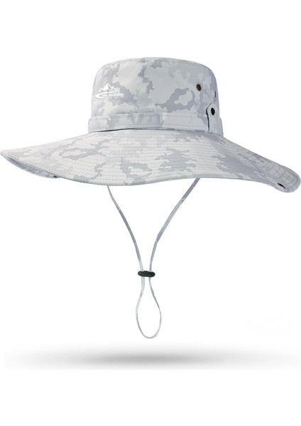 Pamuk Güneş Şapka Uv Koruma Yaz Şapka Plaj Şapka Safari Boonie Şapka Ayarlanabilir Çene Kayışı ile Katlanabilir Balıkçılık ŞAPKA-MZ008 (Yurt Dışından)