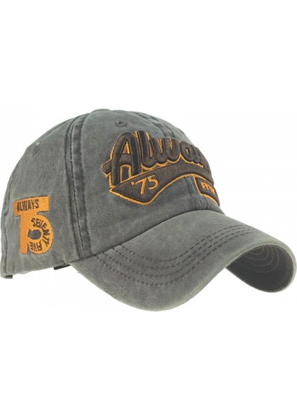 Beyzbol Şapkası Yıkanmış Tam Kapak Yıpranmış Güneş Şapkası Erkek ve Kadın Yeni Şapka (Lacivert) (Yurt Dışından) fiyatları