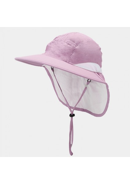 Boyun Kapaklı Balıkçı Şapkası, Erkekler Kadınlar Için Güneş Koruma Yürüyüş Şapkası Safari Şapkası, Güneş Şapkası Bahçe Plaj, Mor (Yurt Dışından)